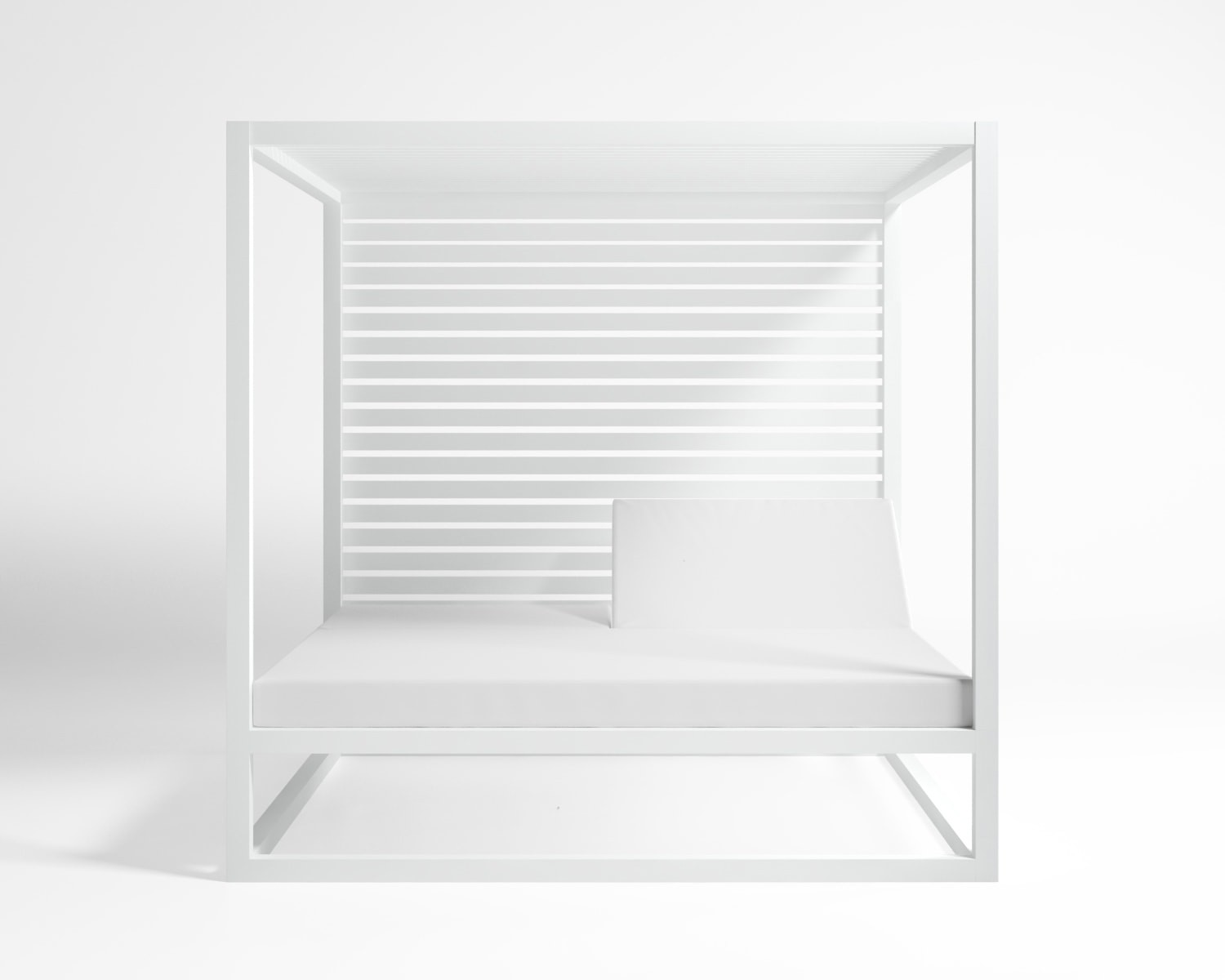 Elevated Reclining Daybed With Aluminum Slats