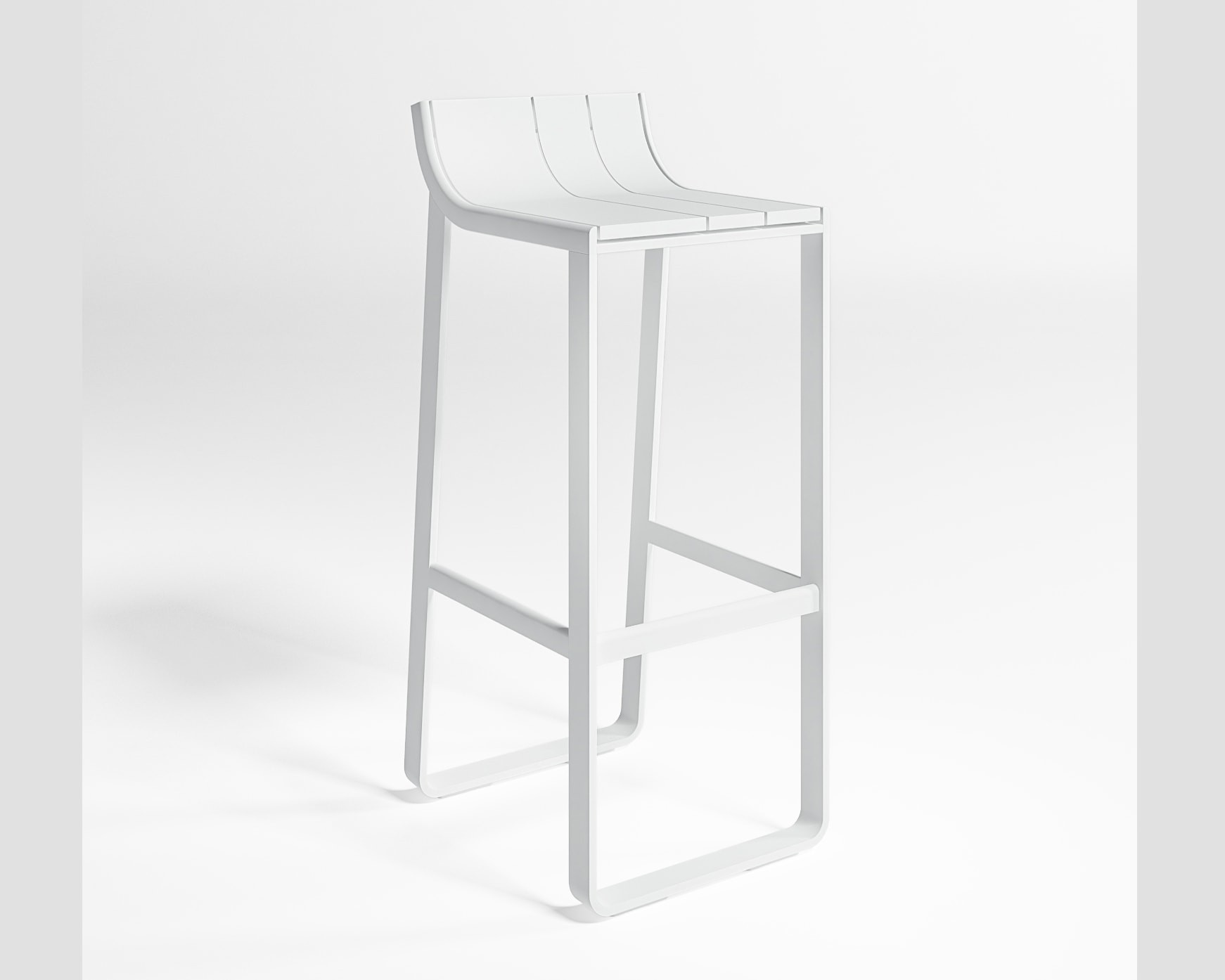 Flat Stool with Back