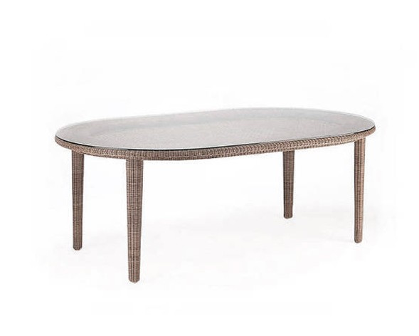 Sudan Oval Dining Table with Glass