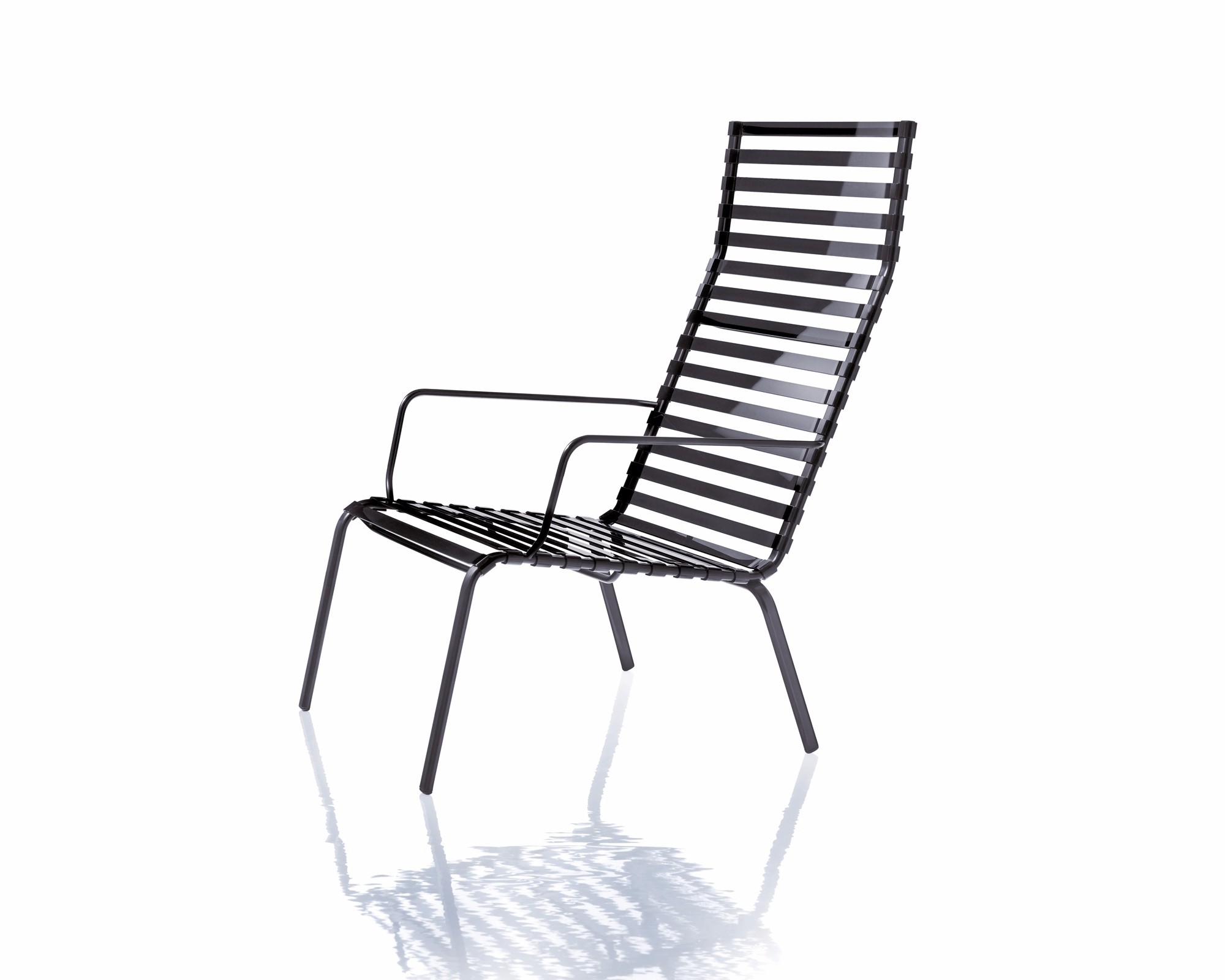 Striped Highback Low Chair