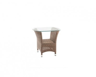 Sudan Side Table with Glass