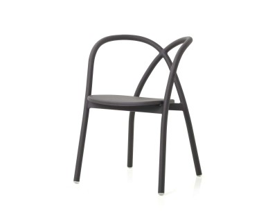 Ming Aluminium Chair with Wood Seat